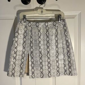SNAKESKIN MINI SKIRT